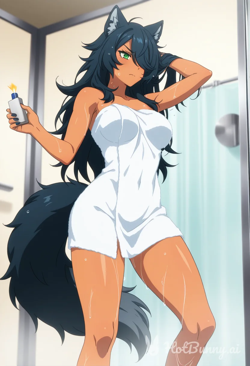 Wolf Girl Ebony Shower Ai Hentai