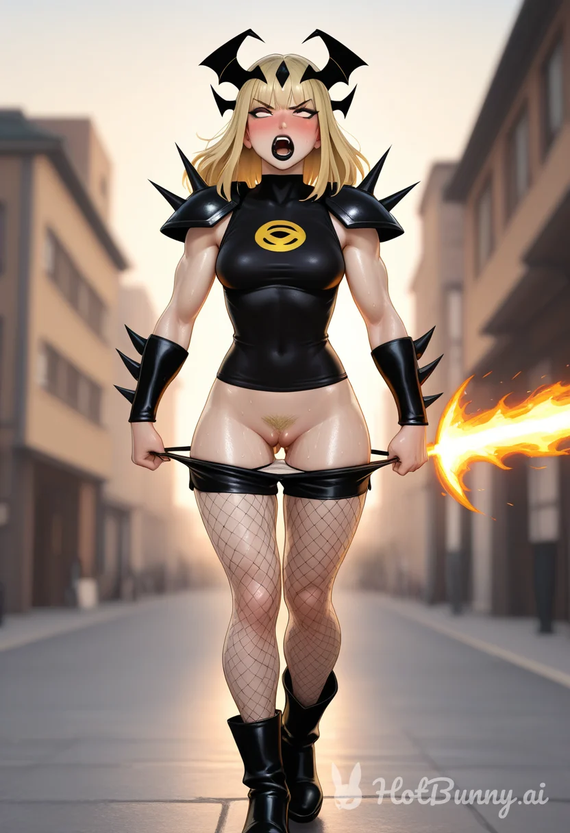 Muscle Girl Blonde Ai Hentai