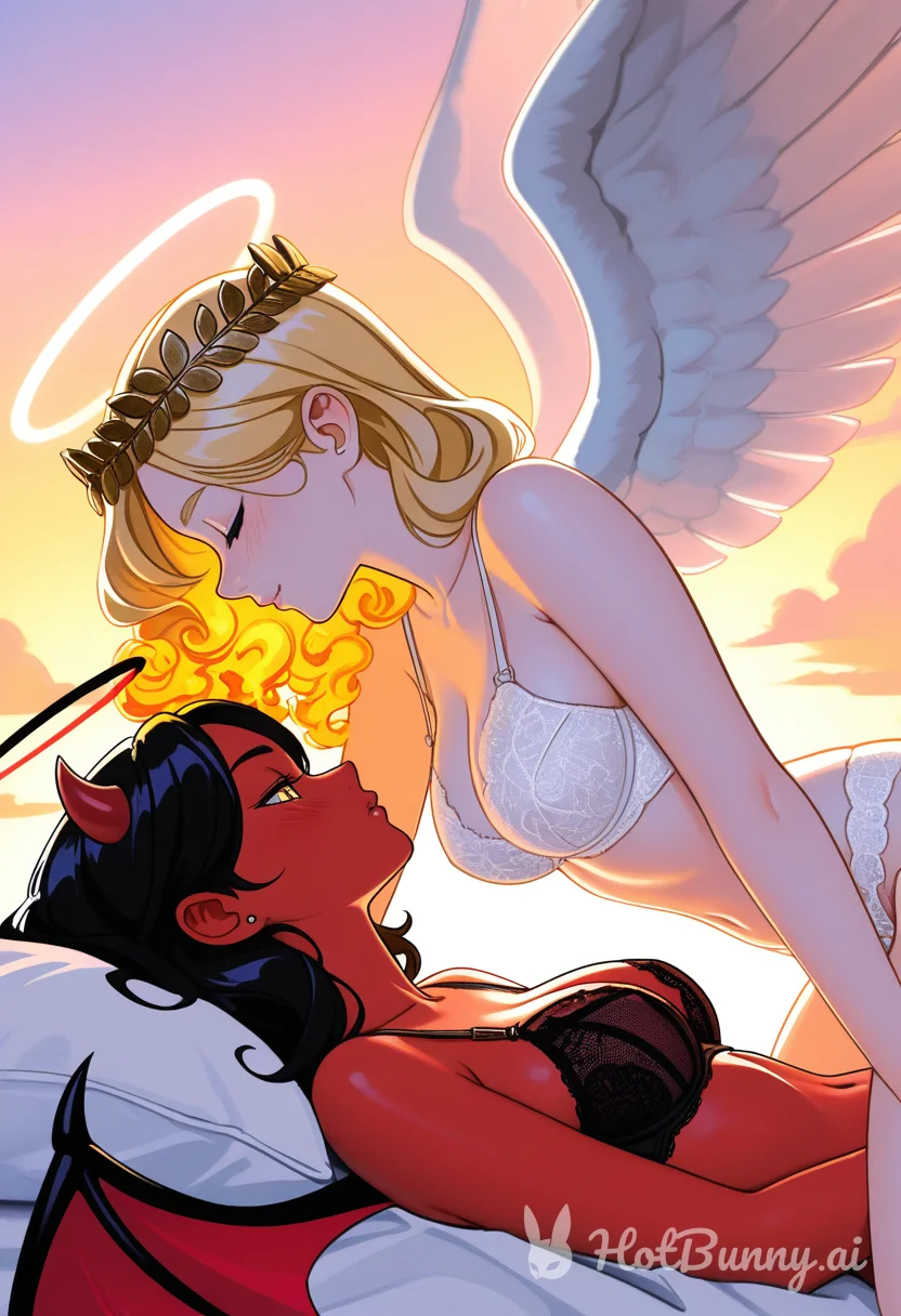 Succubus Lesbian Blonde Ai Hentai