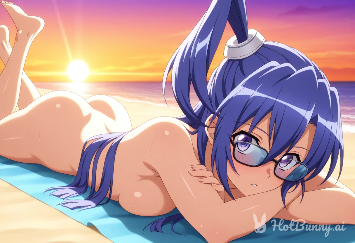 Tsubasa sunbathing