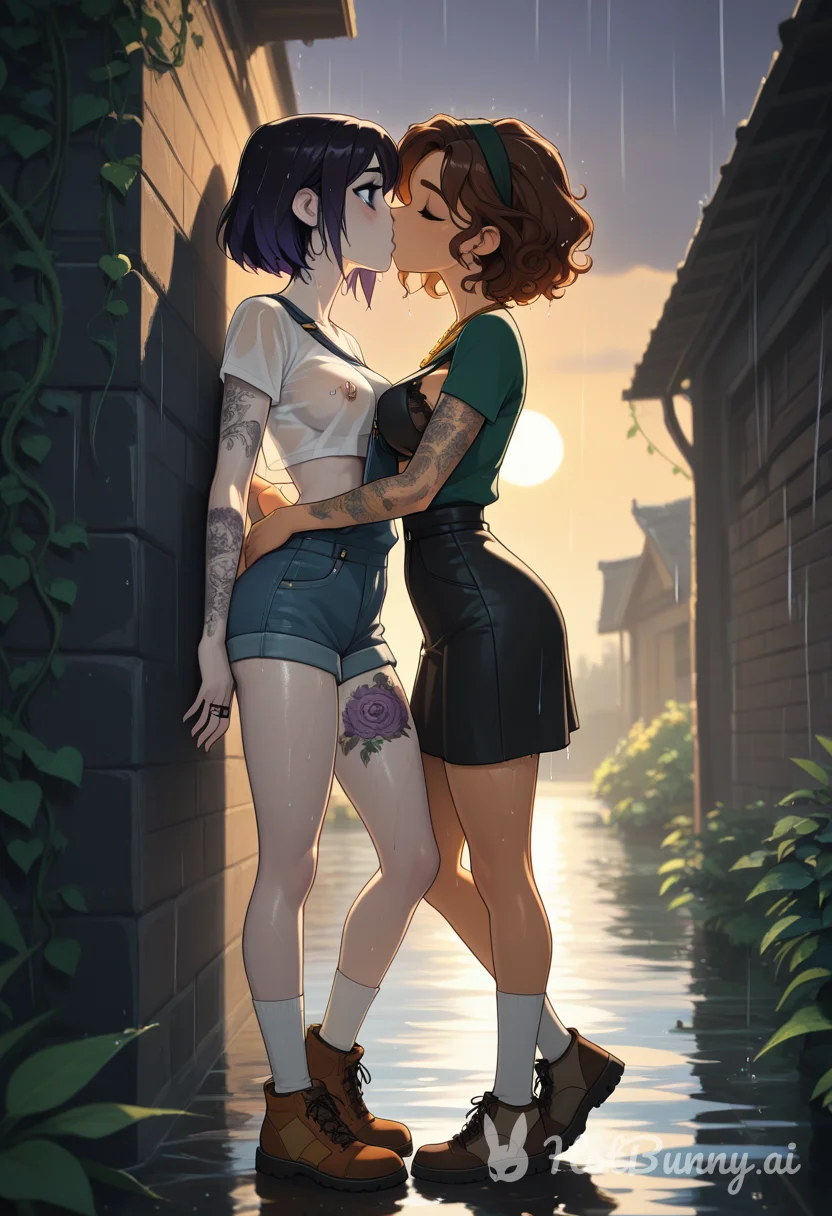 Vesper and Julie on a rainy date - Nijoure OC