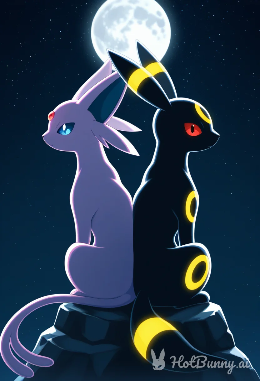 Umbreon and Espeon 
