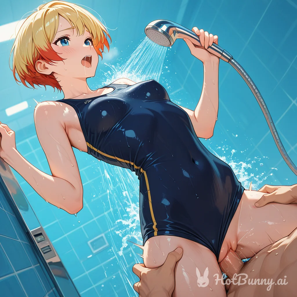 Swimsuit Shower Blonde Ai Hentai