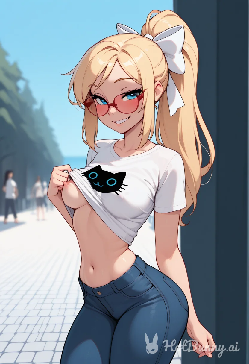 Sandra teasing us in the park
