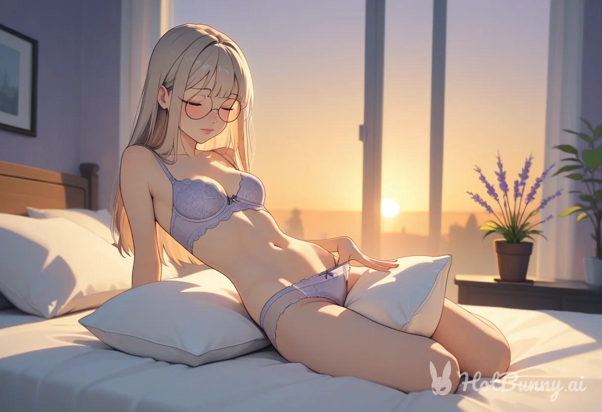 Masturbation Lingerie Blonde Ai Hentai