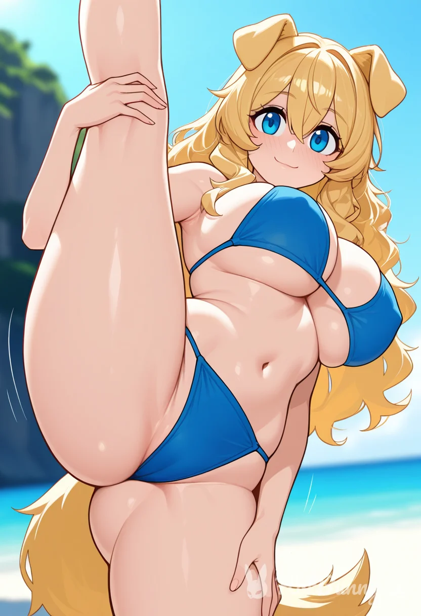 Dog Girl Swimsuit Blonde Ai Hentai