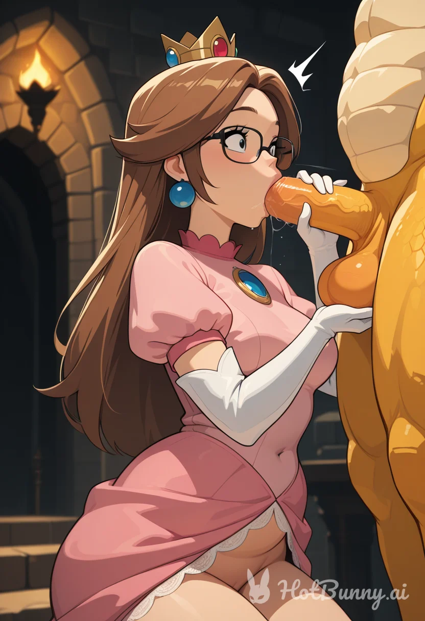 Princess Peach and Bowser Blowjob Ai Hentai