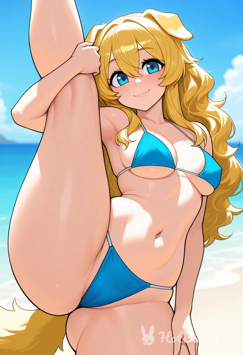 Dog Girl Swimsuit Blonde Ai Hentai