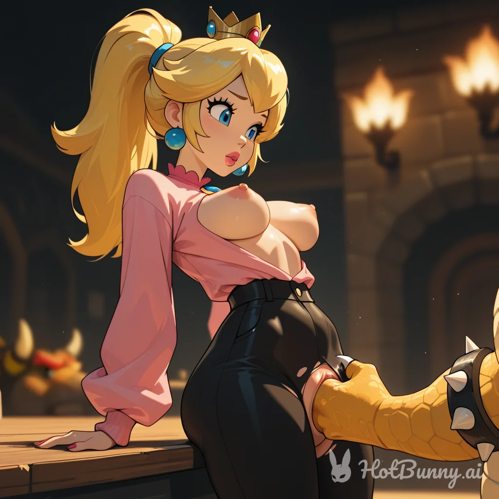 Princess Peach and Bowser Ai Hentai