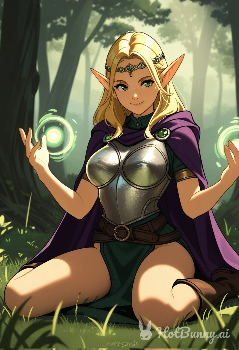 Elf Blonde Magic Ai Hentai