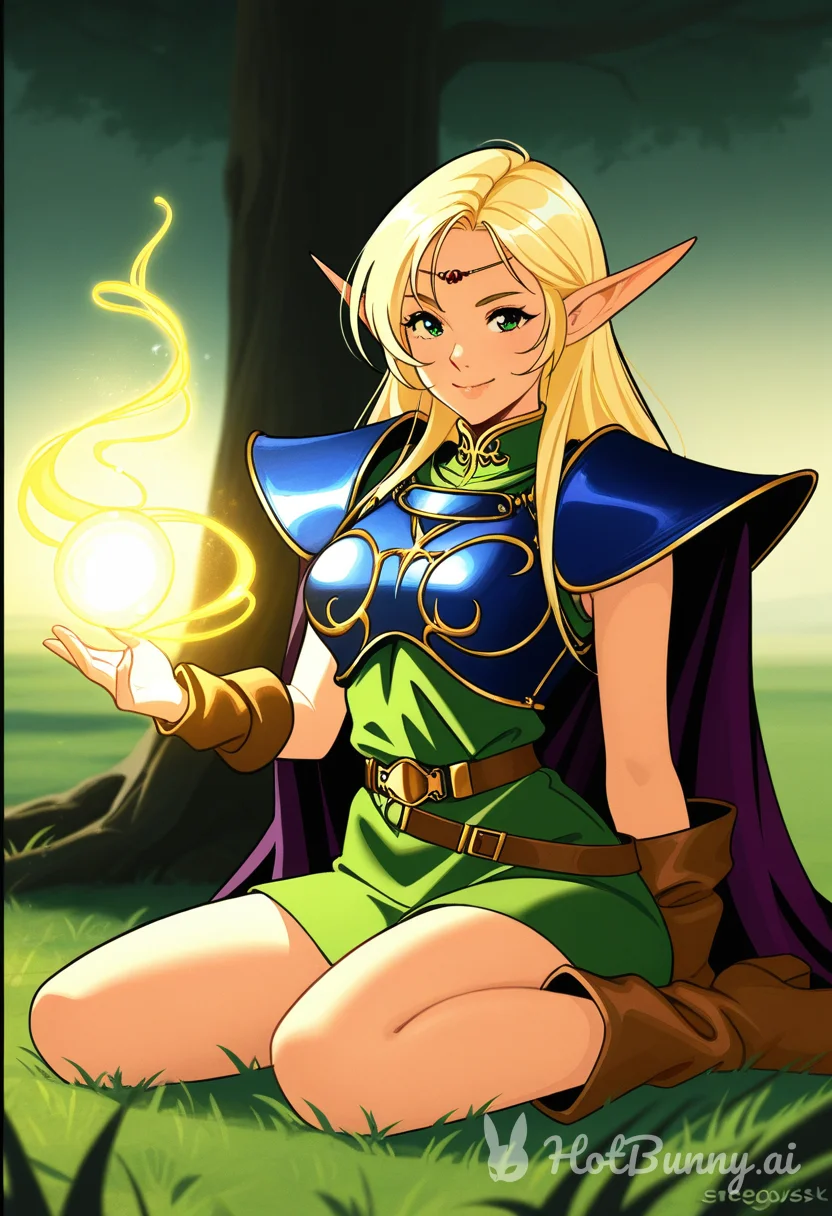 Elf Blonde Magic Ai Hentai