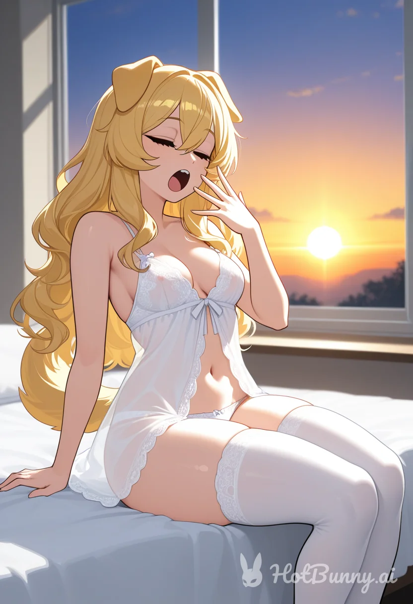 Dog Girl Lingerie Blonde Ai Hentai