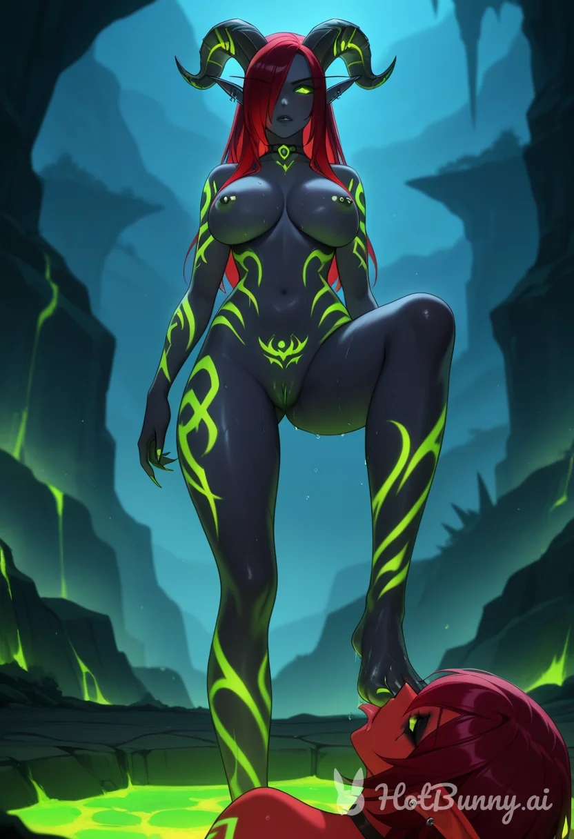 Succubus Lesbian Ebony Ai Hentai
