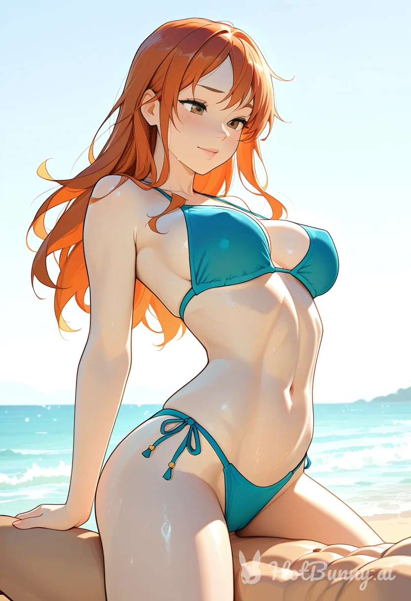 Nami on the beach