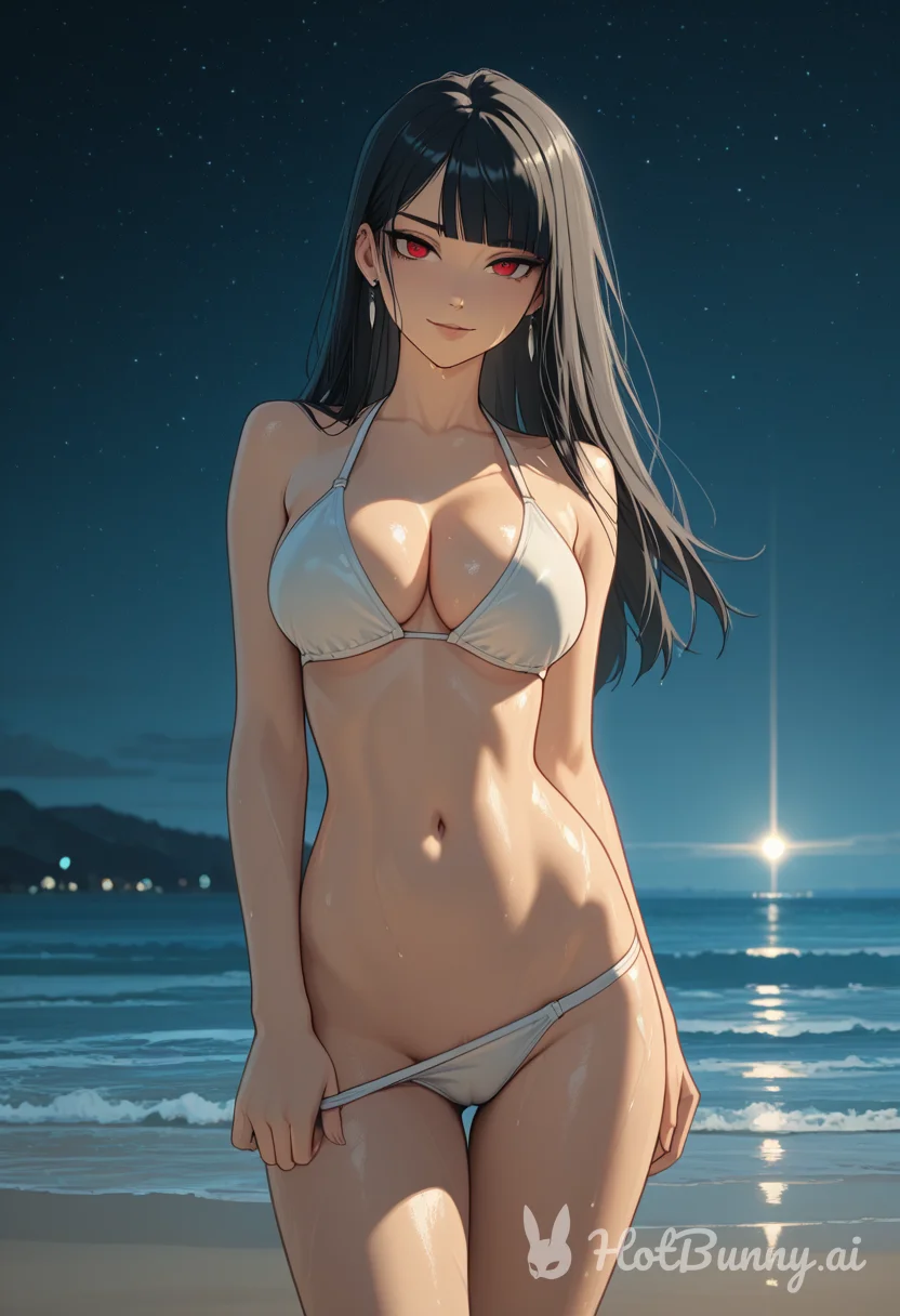 Nighttime beach walk