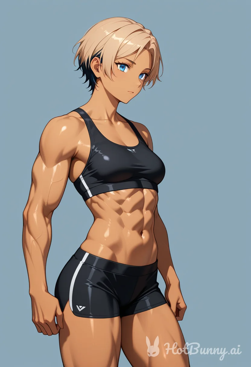Ebony Muscle Girl Blonde Ai Hentai