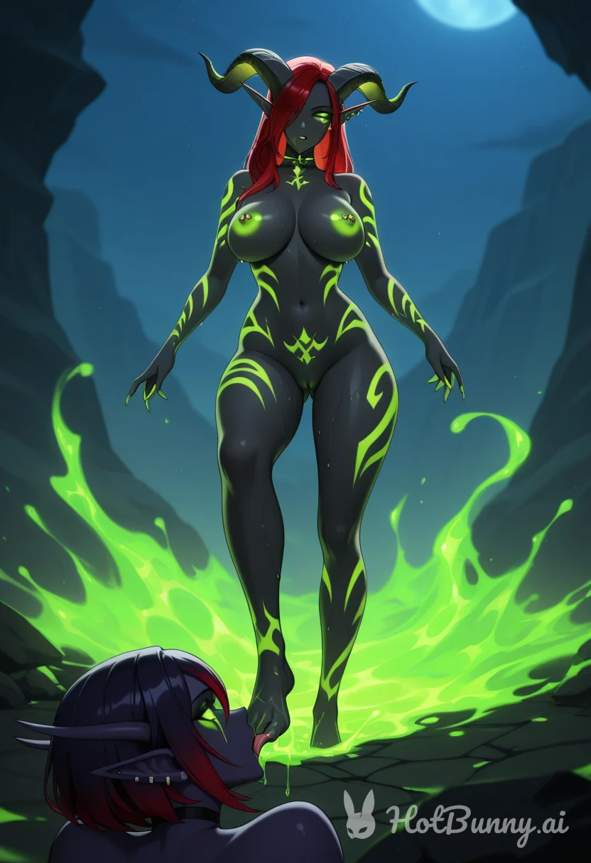 Succubus Lesbian Ebony Ai Hentai