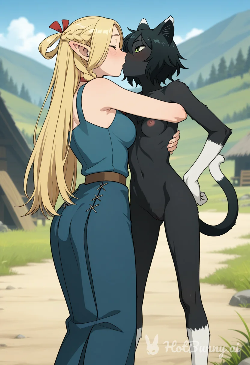 Marcille Donato from Delicious In Dungeon Cat Girl Lesbian Ai Hentai
