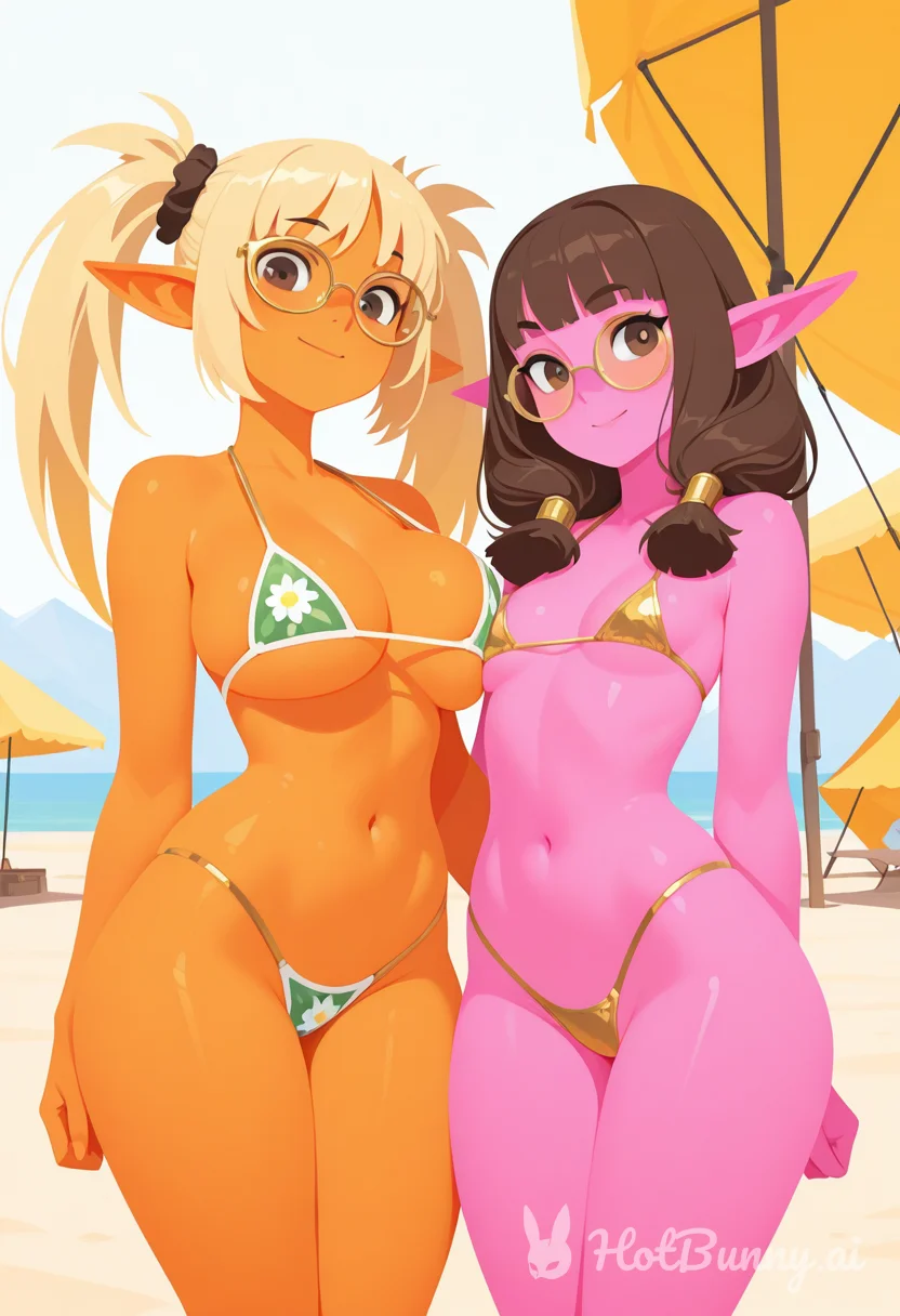 Elf Ebony Swimsuit Ai Hentai