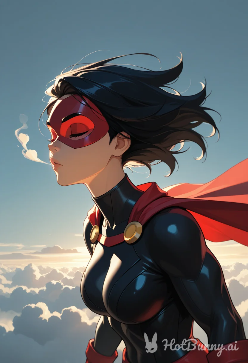 Downvote-Girl above the clouds.