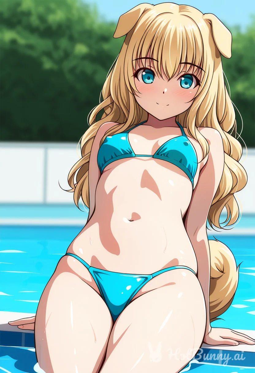 Dog Girl Swimsuit Blonde Ai Hentai