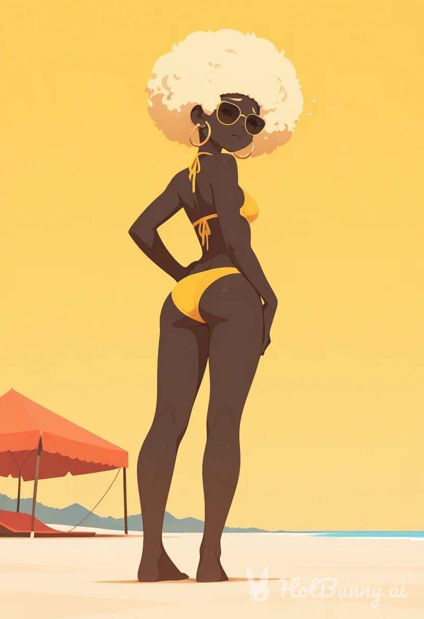 Black Swimsuit Blonde Ai Hentai
