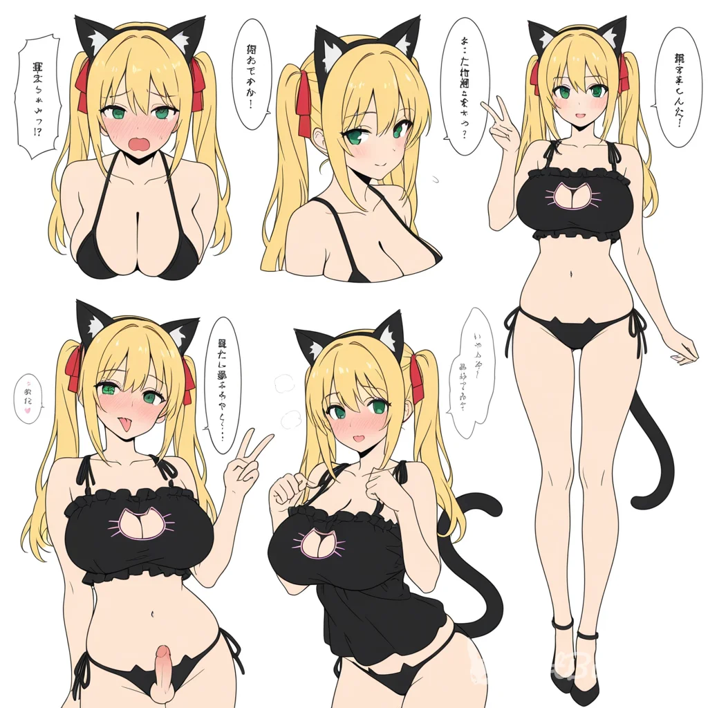 Cat Girl Blonde Lingerie Ai Hentai