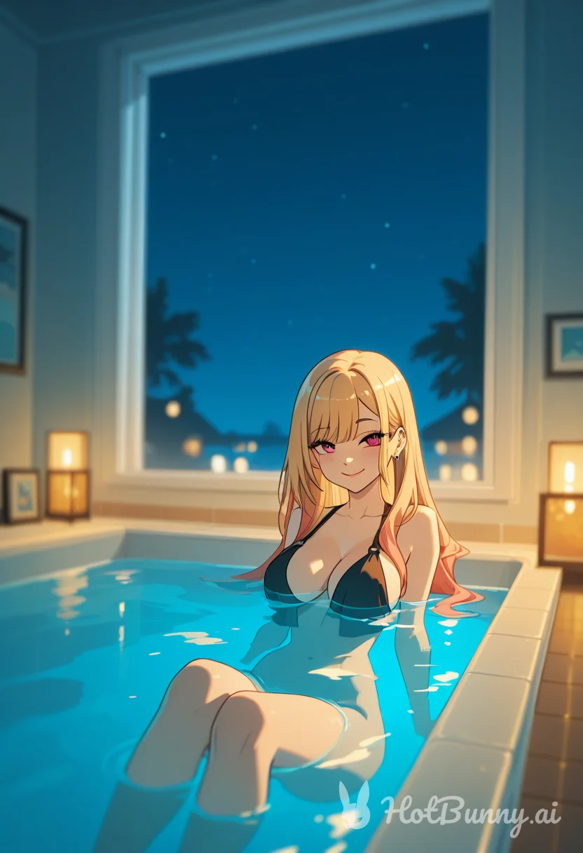 Bath Swimsuit Blonde Ai Hentai