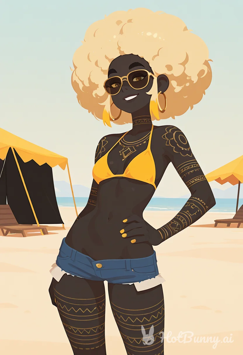 Black Swimsuit Blonde Ai Hentai