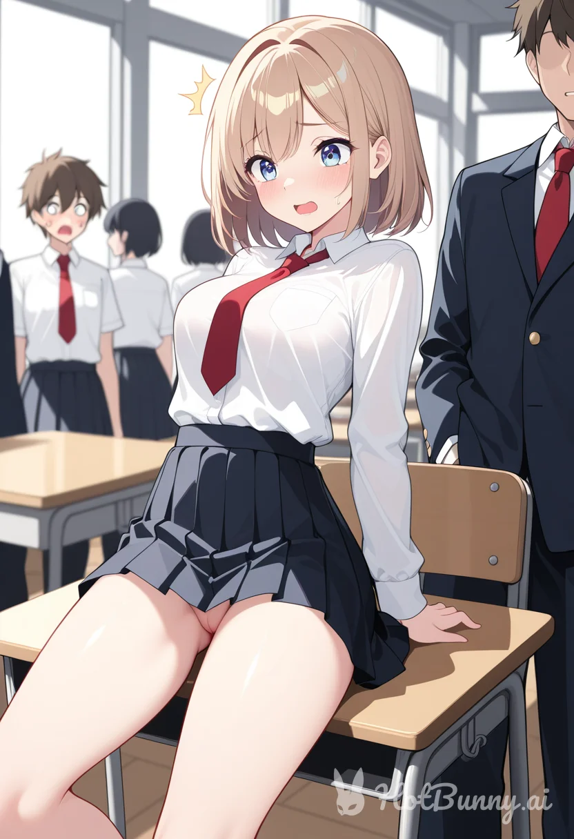 School Girl picked the wrong Sex education class