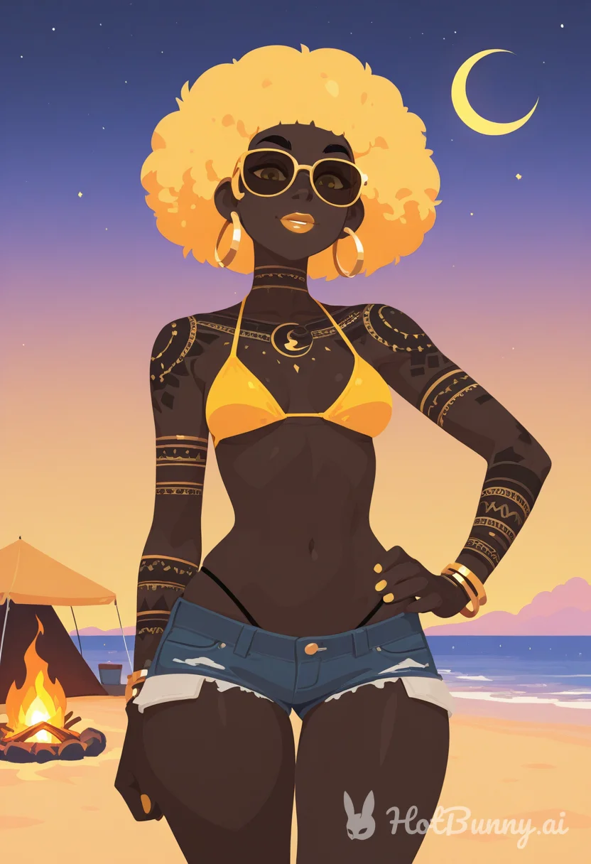 Black Swimsuit Blonde Ai Hentai