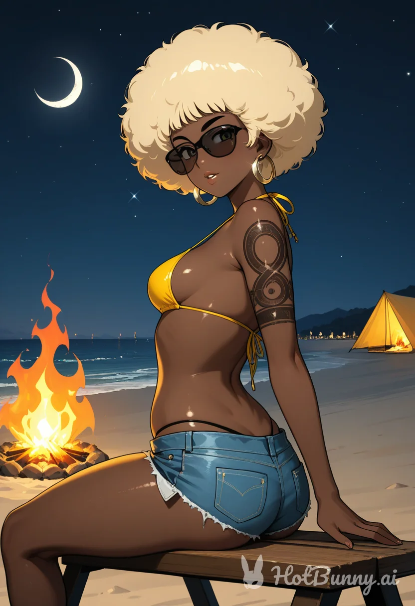 Black Swimsuit Blonde Ai Hentai