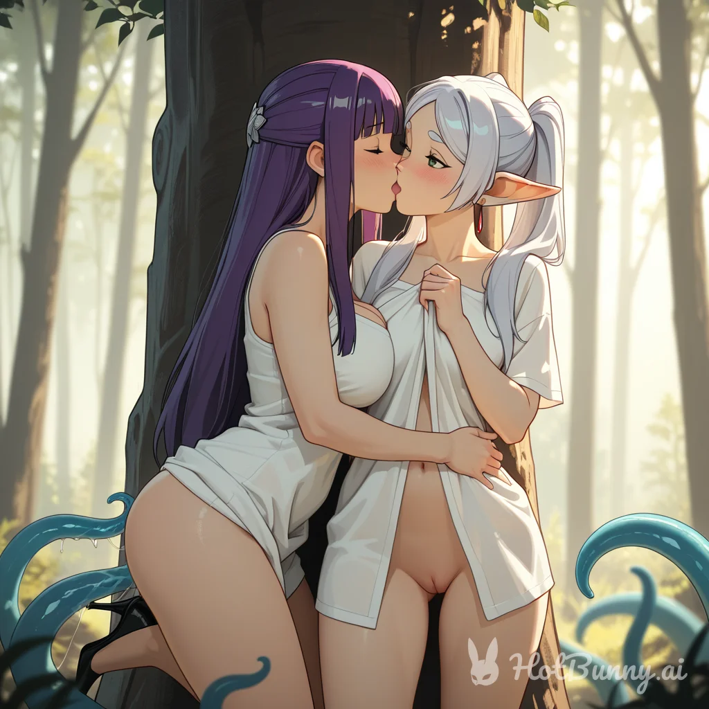 Kissing Practice in nature