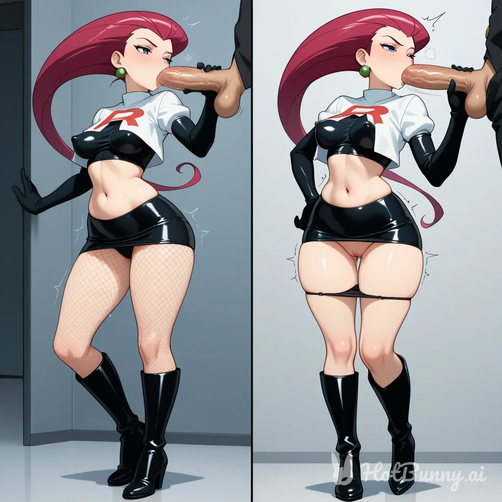 Jessie from Pokemon Blowjob Ai Hentai