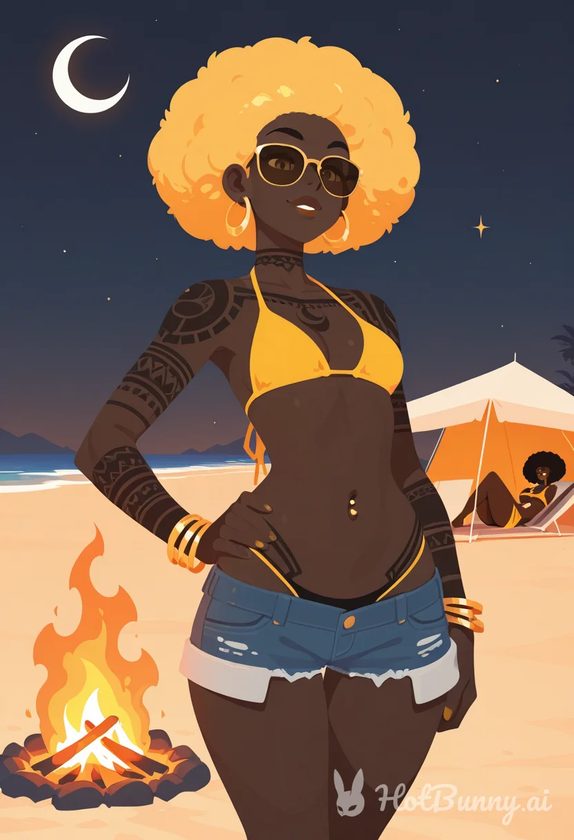 Black Swimsuit Blonde Ai Hentai