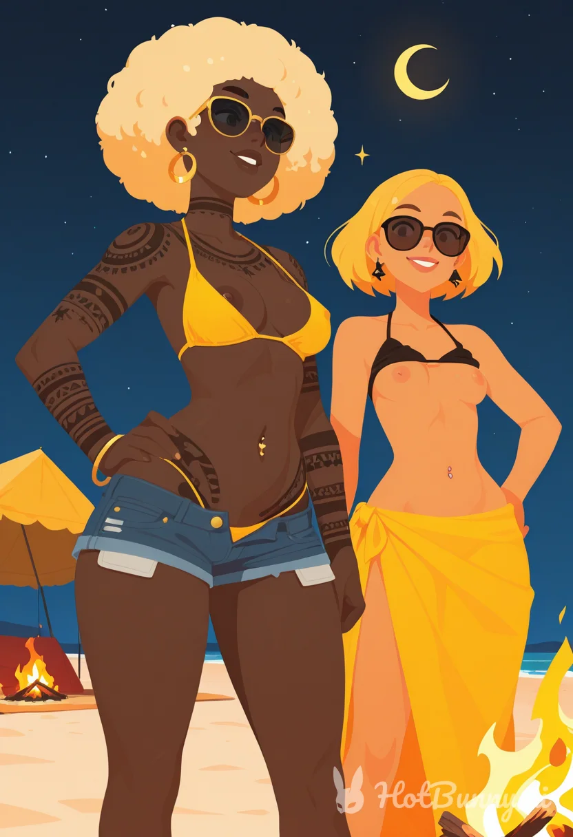 Black Swimsuit Blonde Ai Hentai