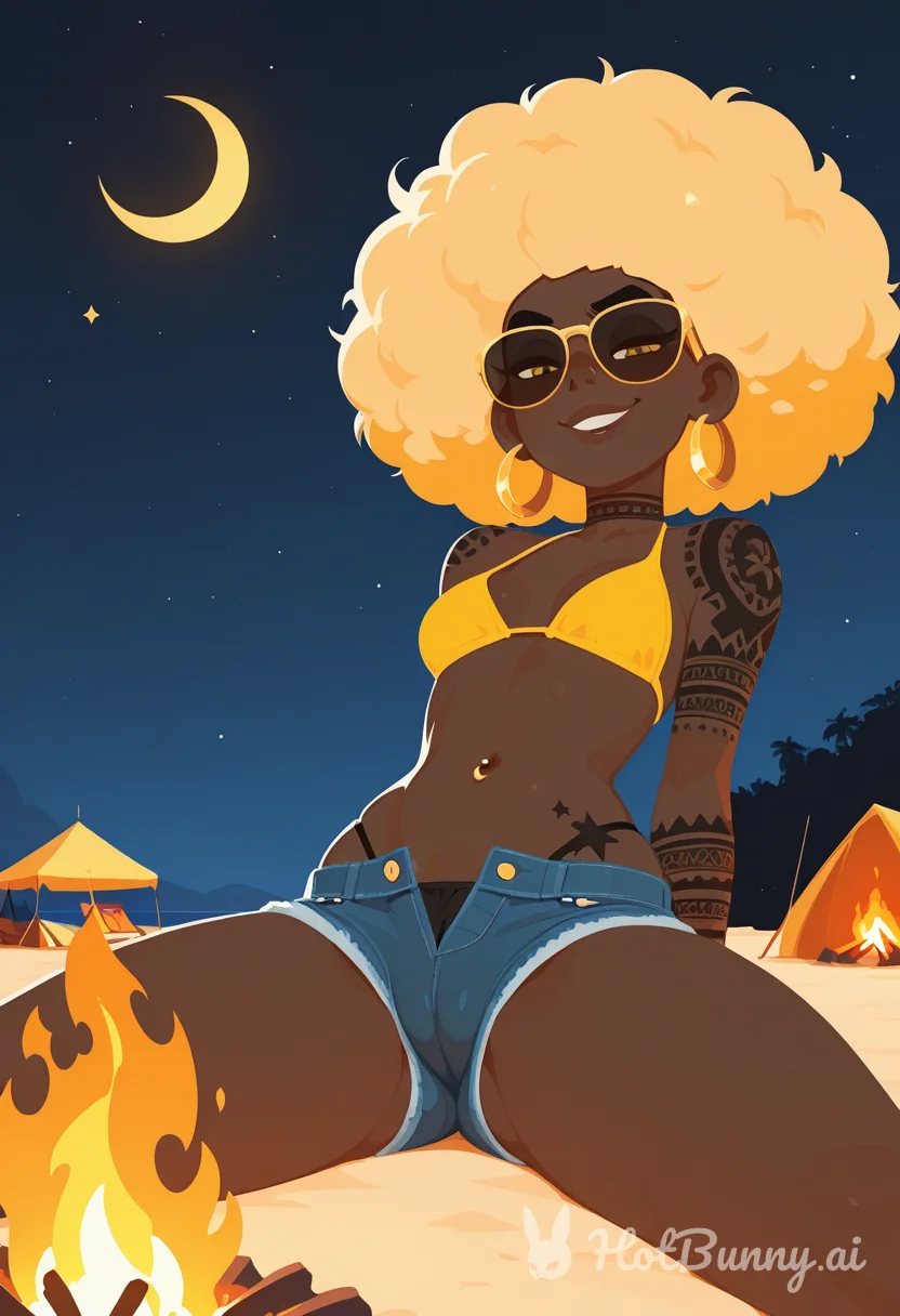 Black Swimsuit Blonde Ai Hentai