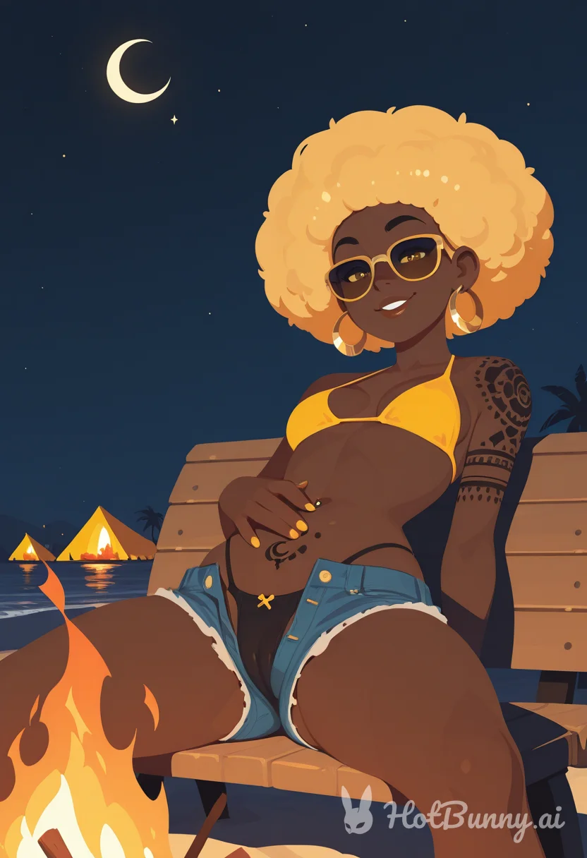 Black Swimsuit Blonde Ai Hentai