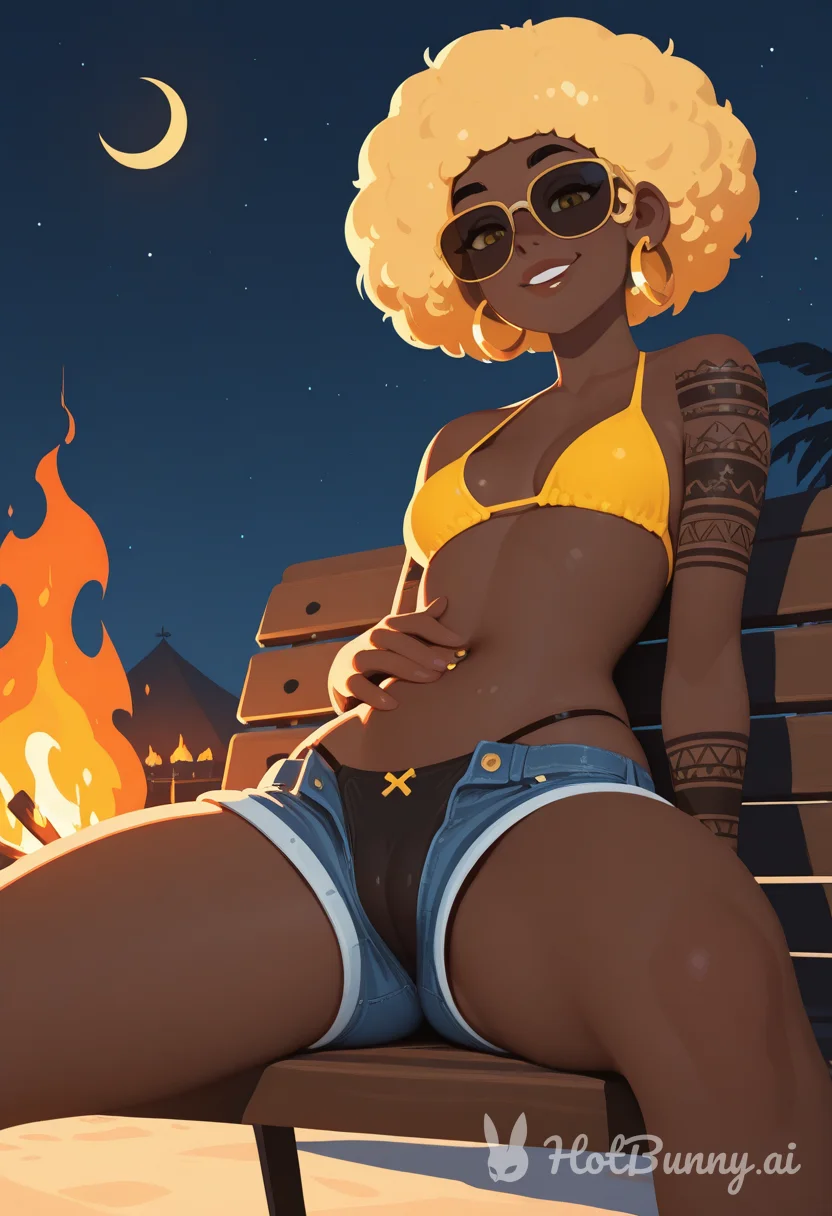 Black Swimsuit Blonde Ai Hentai