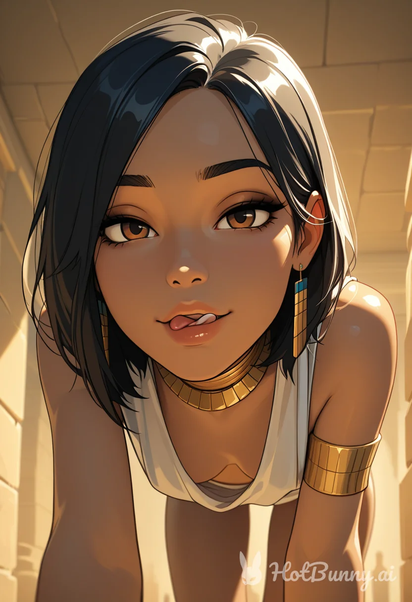 Ebony Licking Lips Ai Hentai