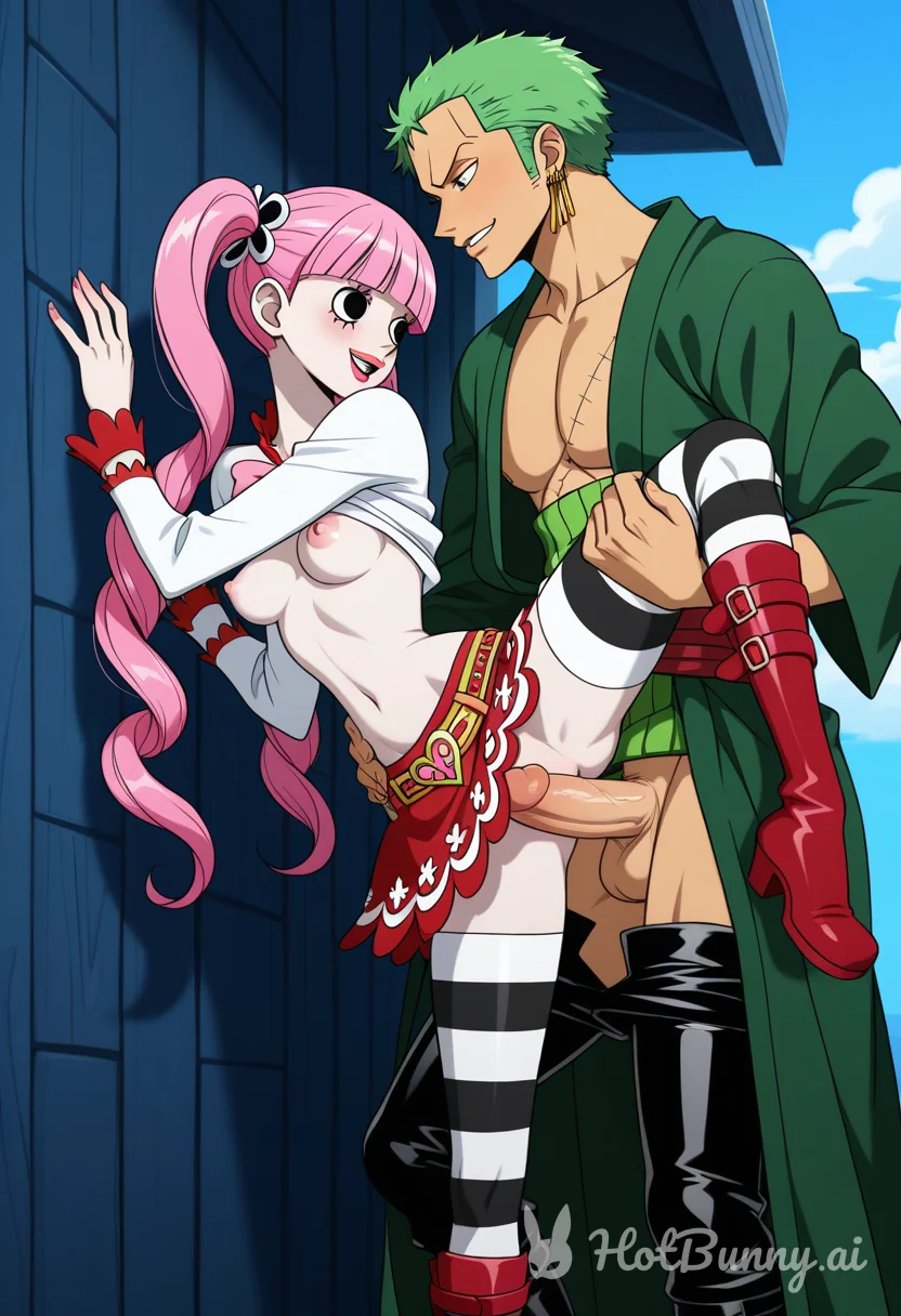 Roronoa Zoro and Perona Ai Hentai