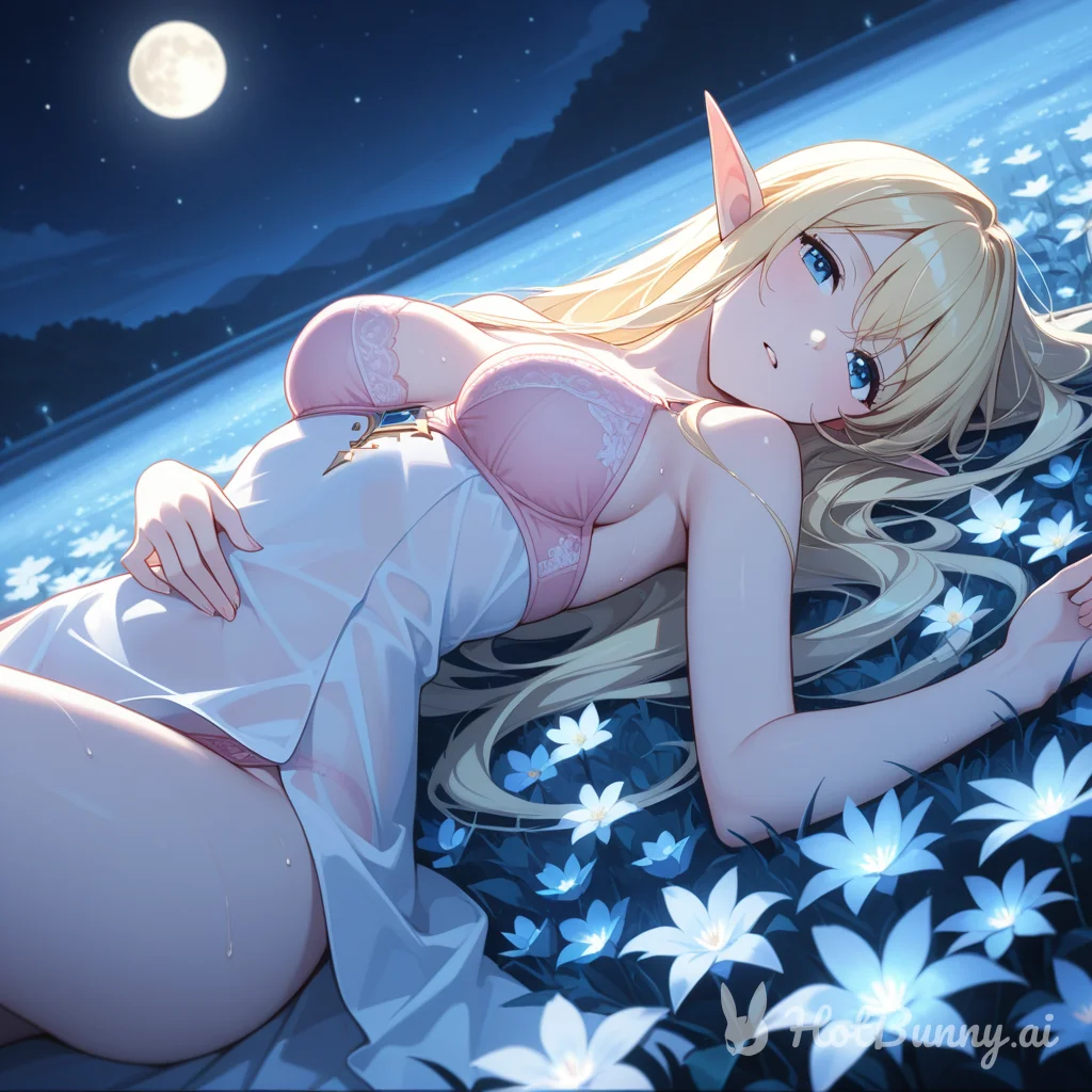 Elf Blonde Lingerie Ai Hentai