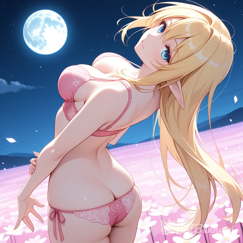 Elf Lingerie Blonde Ai Hentai