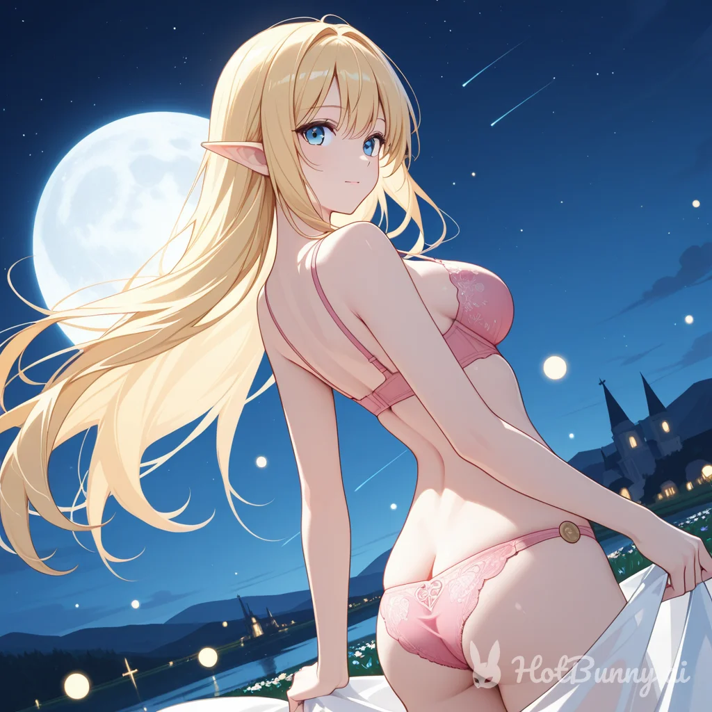 Elf Blonde Lingerie Ai Hentai