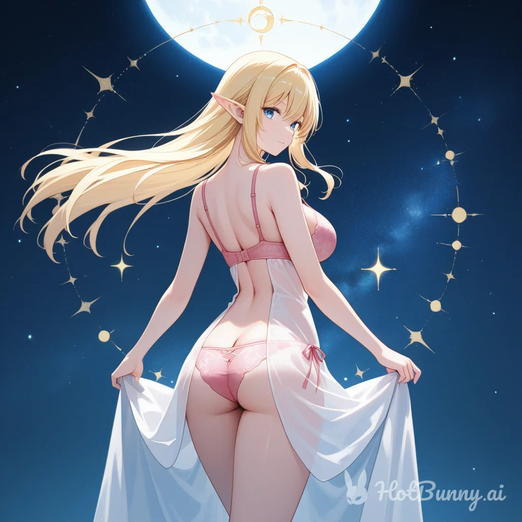 Elf Lingerie Blonde Ai Hentai