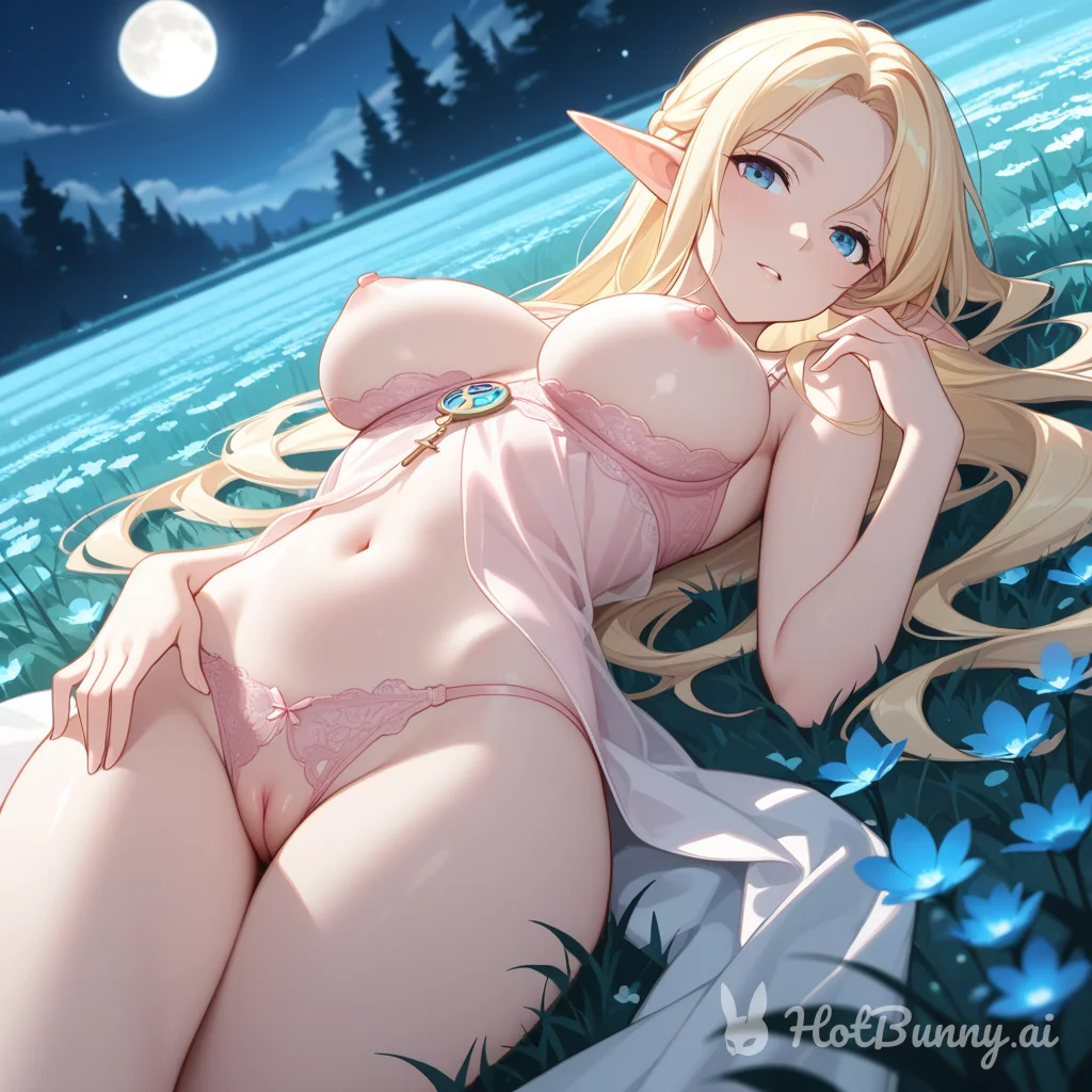 Elf Lingerie Blonde Ai Hentai