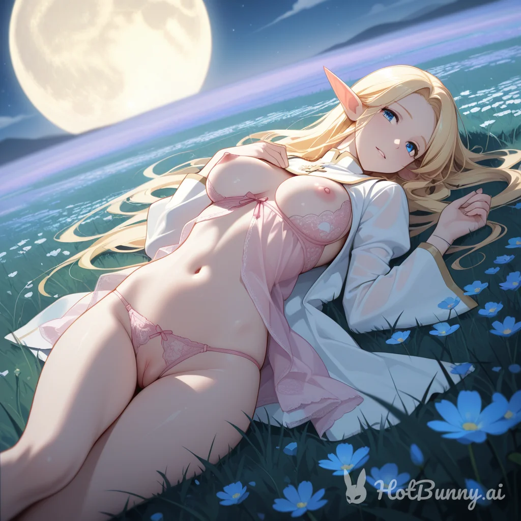 Elf Lingerie Blonde Ai Hentai
