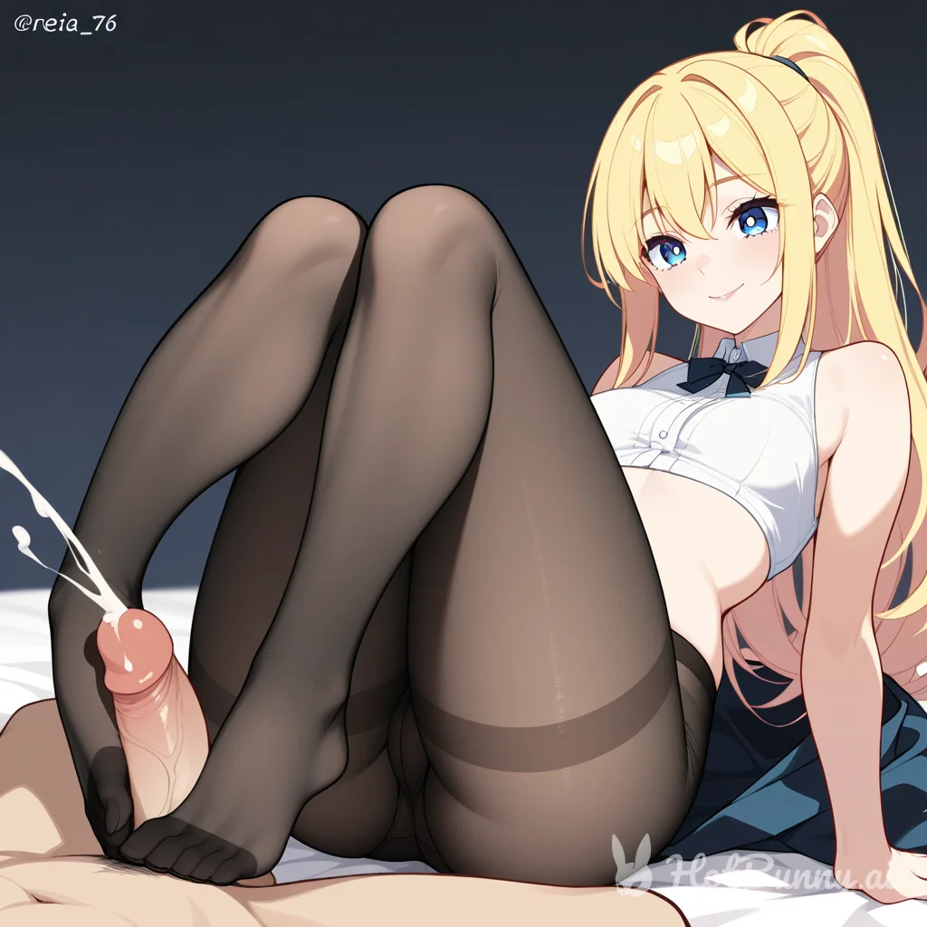 Footjob Blonde Ai Hentai