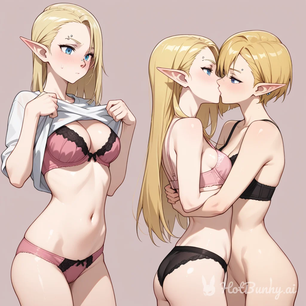 Elf Lesbian Blonde Ai Hentai