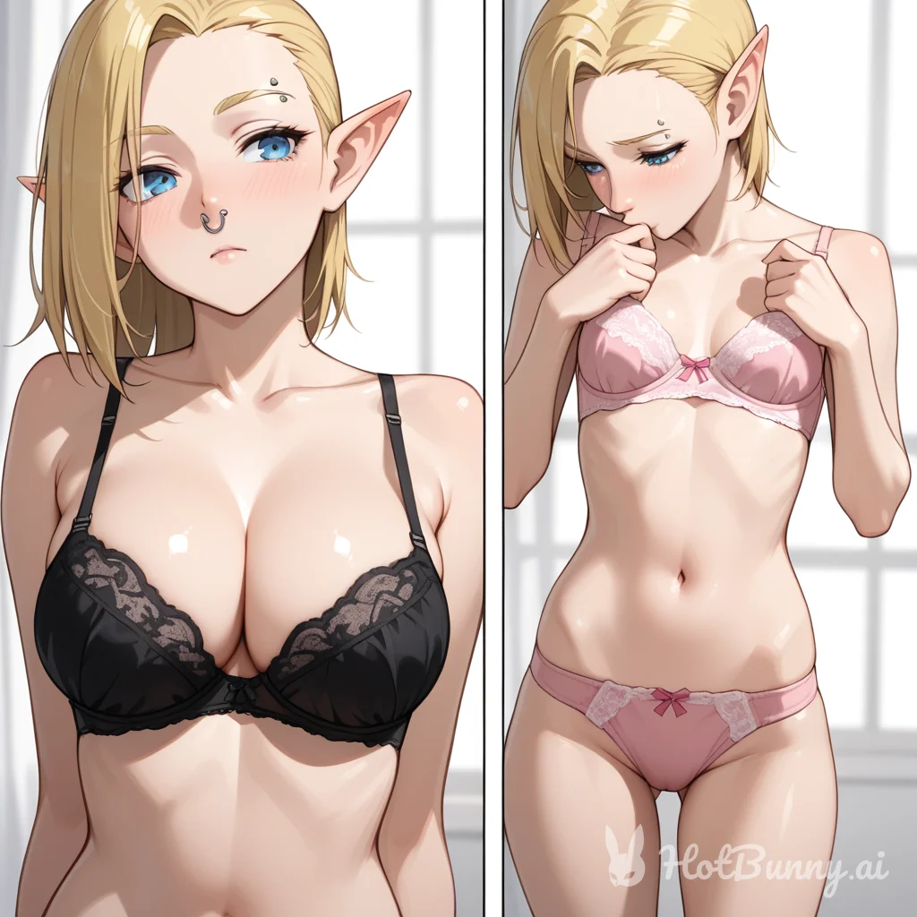 Elf Blonde Lingerie Ai Hentai